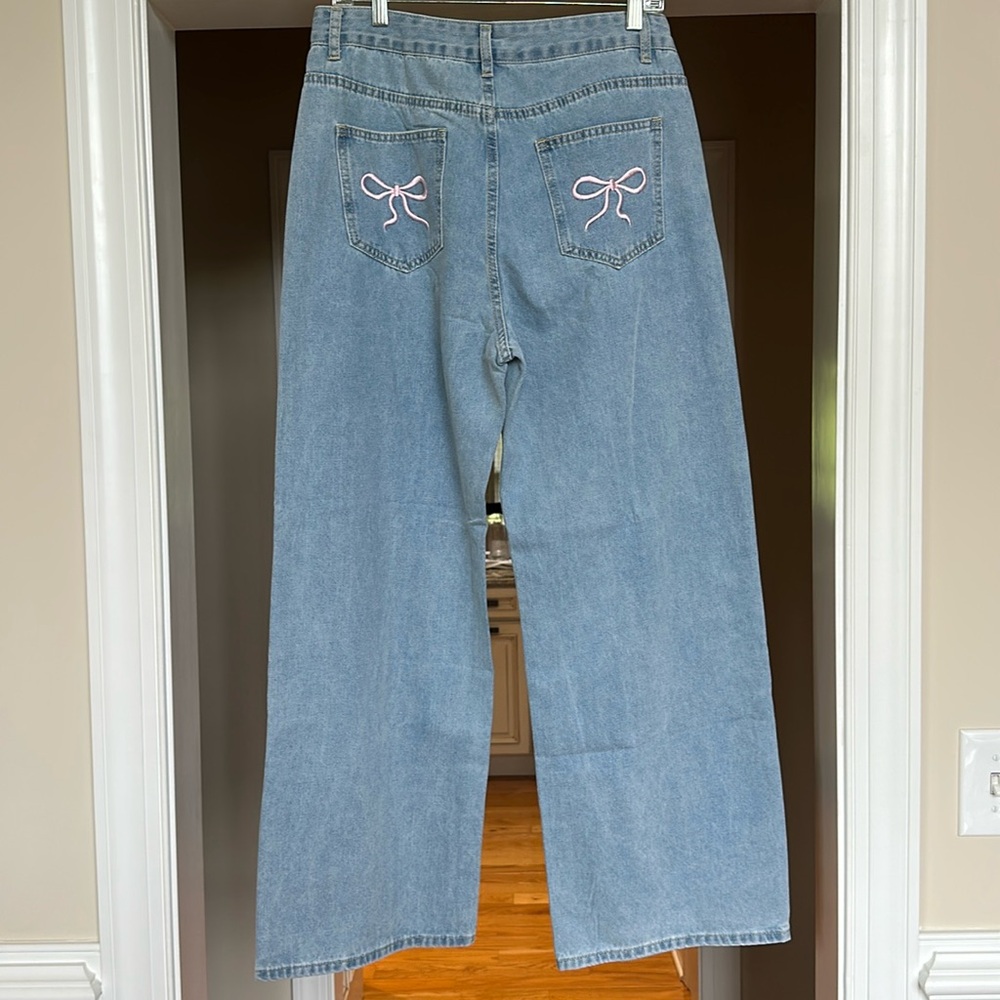 Classic Blue Wide-Leg Women's Jeans